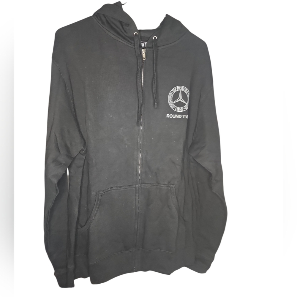 Round Two Black Mercedes Full Zip Joddie Hoodie Size Large